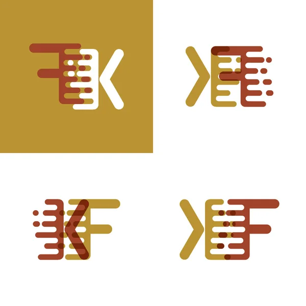 Logotipo Letras Con Acento Marrón Claro Marrón Oscuro — Vector de stock