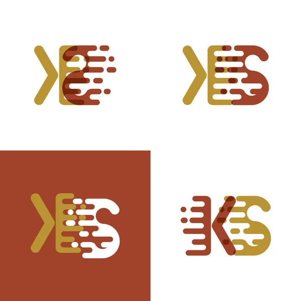 Buchstaben Logo Mit Akzentgeschwindigkeit Hellbraun Und Dunkelbraun — Stockvektor