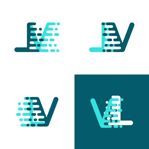 Logotipo Letras Con Acento Verde Claro Verde Oscuro — Vector de stock