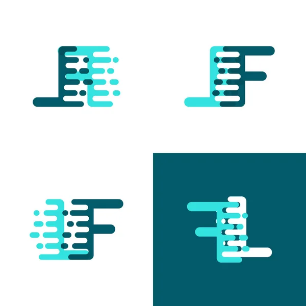 Buchstaben Logo Mit Akzentgeschwindigkeit Hellgrün Und Dunkelgrün — Stockvektor