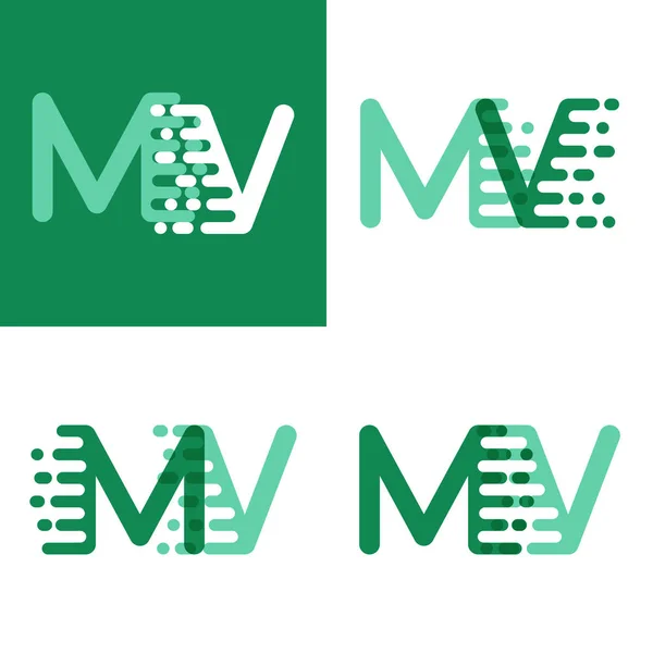 Logo Letras Con Acento Verde Claro Verde Oscuro — Vector de stock