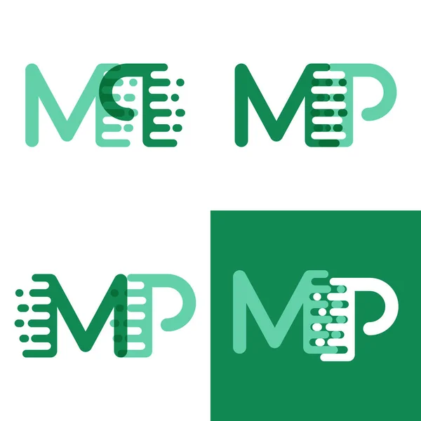 Буквы Логотип Скоростью Акцента Светло Зеленый Темно Зеленый — стоковый вектор