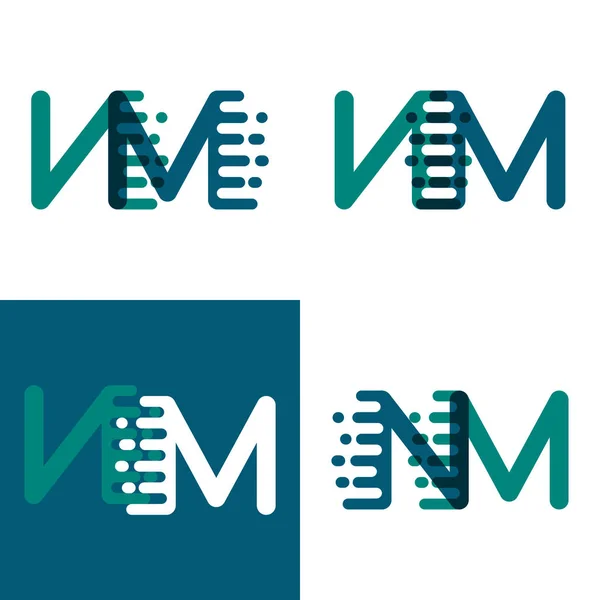 Logo Letras Con Acento Velocidad Verde Púrpura Oscuro — Vector de stock