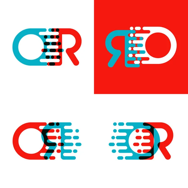 Logo Letras Con Acento Velocidad Rojo Azul — Vector de stock