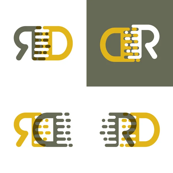 Logotipo Con Velocidad Acento Marrón Amarillo Oscuro — Vector de stock