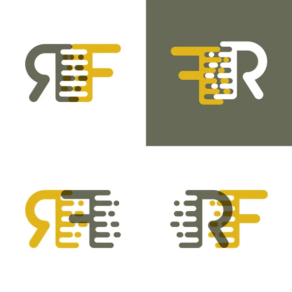 Logo Letras Con Velocidad Acento Marrón Amarillo Oscuro — Vector de stock