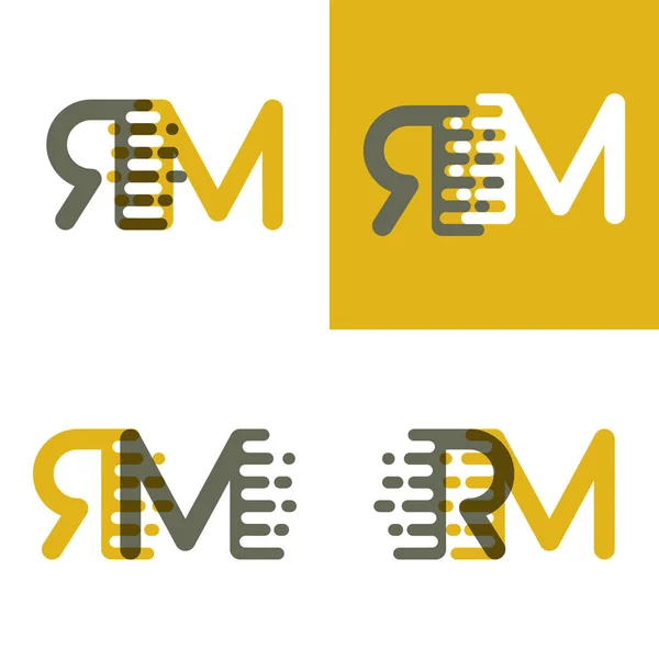 Písmena Logo Akcentem Rychlostí Hnědé Tmavě Žluté — Stockový vektor