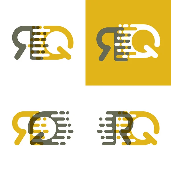 Logotipo Letras Con Velocidad Acento Marrón Amarillo Oscuro — Vector de stock