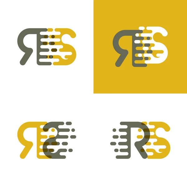 Logotipo Letras Con Velocidad Acento Marrón Amarillo Oscuro — Vector de stock