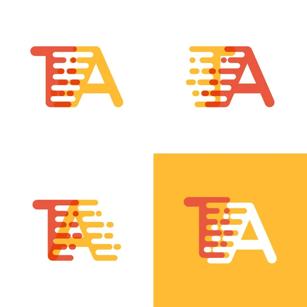 Logo Letras Con Acento Velocidad Suave Naranja Amarillo — Vector de stock