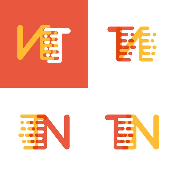 Logo Letras Con Acento Velocidad Suave Naranja Amarillo — Vector de stock