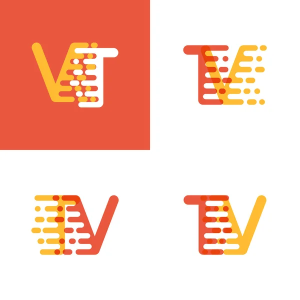 Logotipo Letras Con Acento Velocidad Suave Naranja Amarillo — Vector de stock