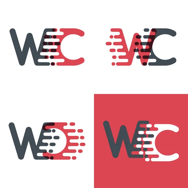 Logotipo Letras Con Acento Velocidad Rosa Gris Oscuro — Vector de stock