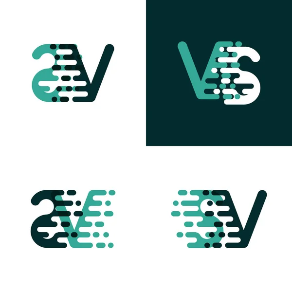Logotipo Letras Con Acento Verde Claro Verde Oscuro — Vector de stock
