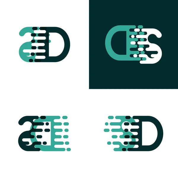 Logotipo Letras Con Acento Verde Claro Verde Oscuro — Vector de stock