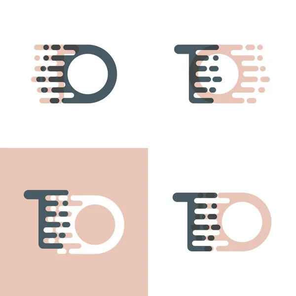 Logotipo Letras Con Acento Velocidad Rosa Gris — Vector de stock