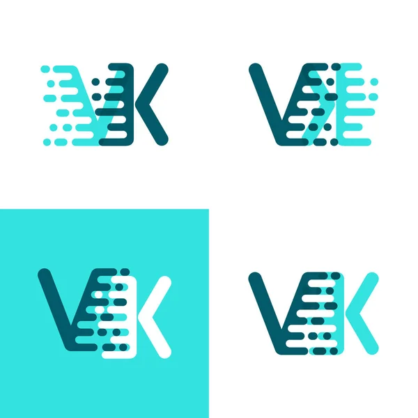 Logotipo Letras Con Acento Velocidad Verde Azul — Vector de stock