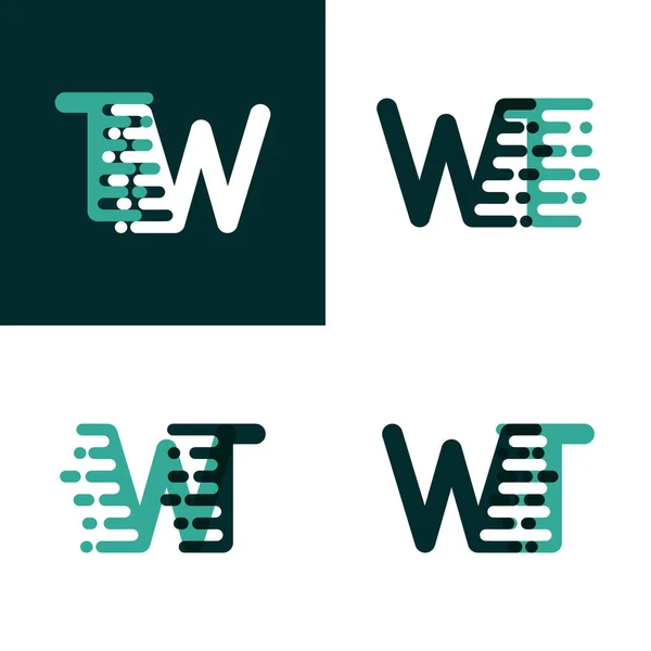 Logotipo Letras Con Acento Verde Velocidad Verde Oscuro — Vector de stock