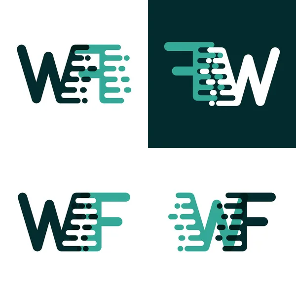 Logo Letras Con Acento Verde Velocidad Verde Oscuro — Vector de stock