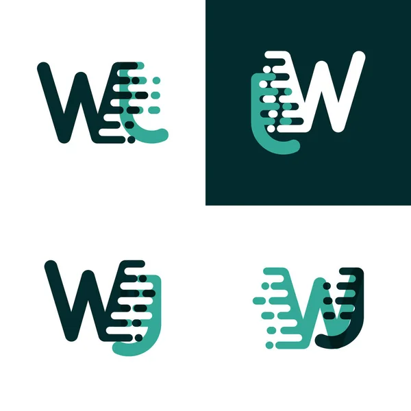 Logotipo Letras Con Acento Verde Velocidad Verde Oscuro — Vector de stock