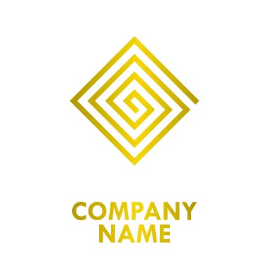 Dikdörtgen Altın Logo Tasarımı