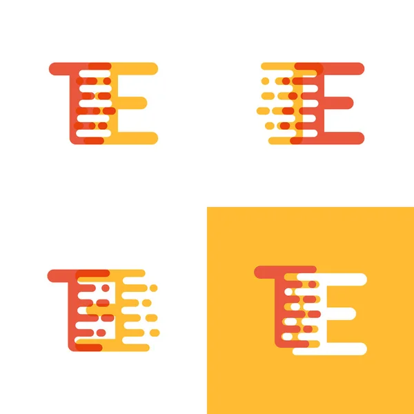 Logotipo Letras Con Acento Velocidad Suave Naranja Amarillo — Vector de stock