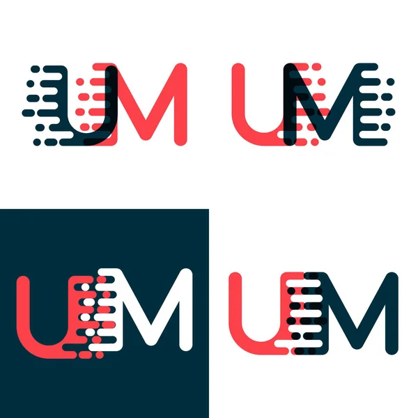 Logo Letras Con Acento Velocidad Rojo Oscuro Azul Oscuro — Vector de stock