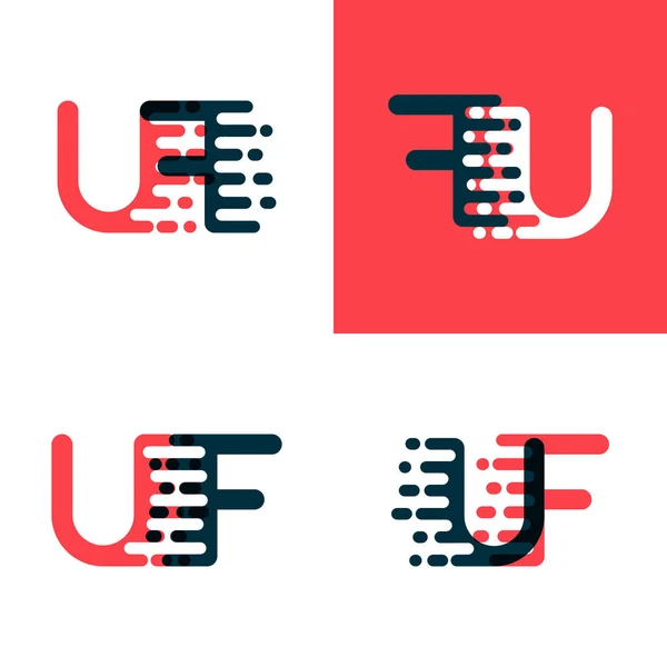 Logotipo Letras Con Acento Velocidad Rojo Oscuro Azul Oscuro — Vector de stock