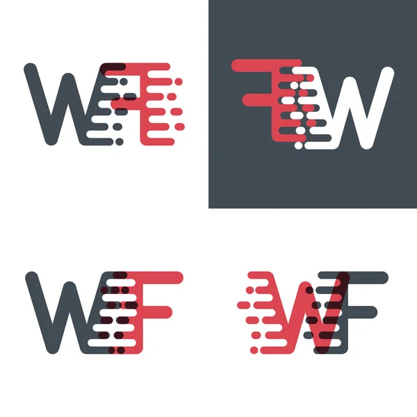 Letters Logo Met Accent Snelheid Roze Donkergrijs — Stockvector
