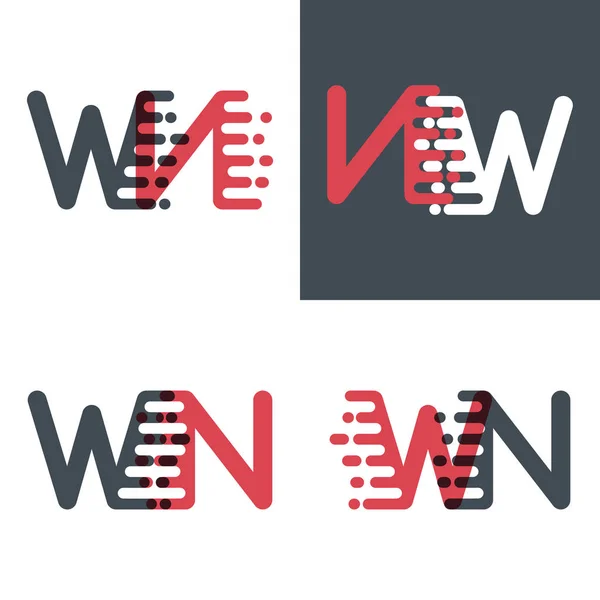 Letters Logo Met Accent Snelheid Roze Donkergrijs — Stockvector