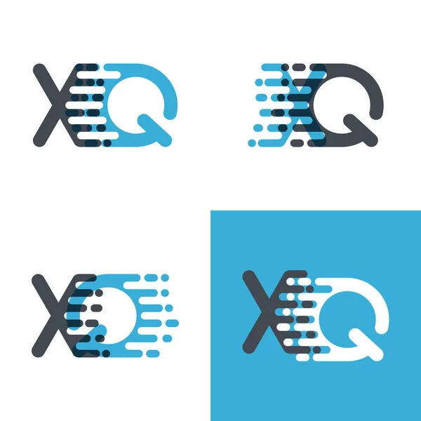 Logotipo Letras Con Acento Velocidad Azul Suave Gris Suave — Vector de stock