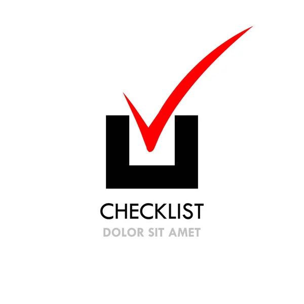 Checklist Logo Design — Stock Vector