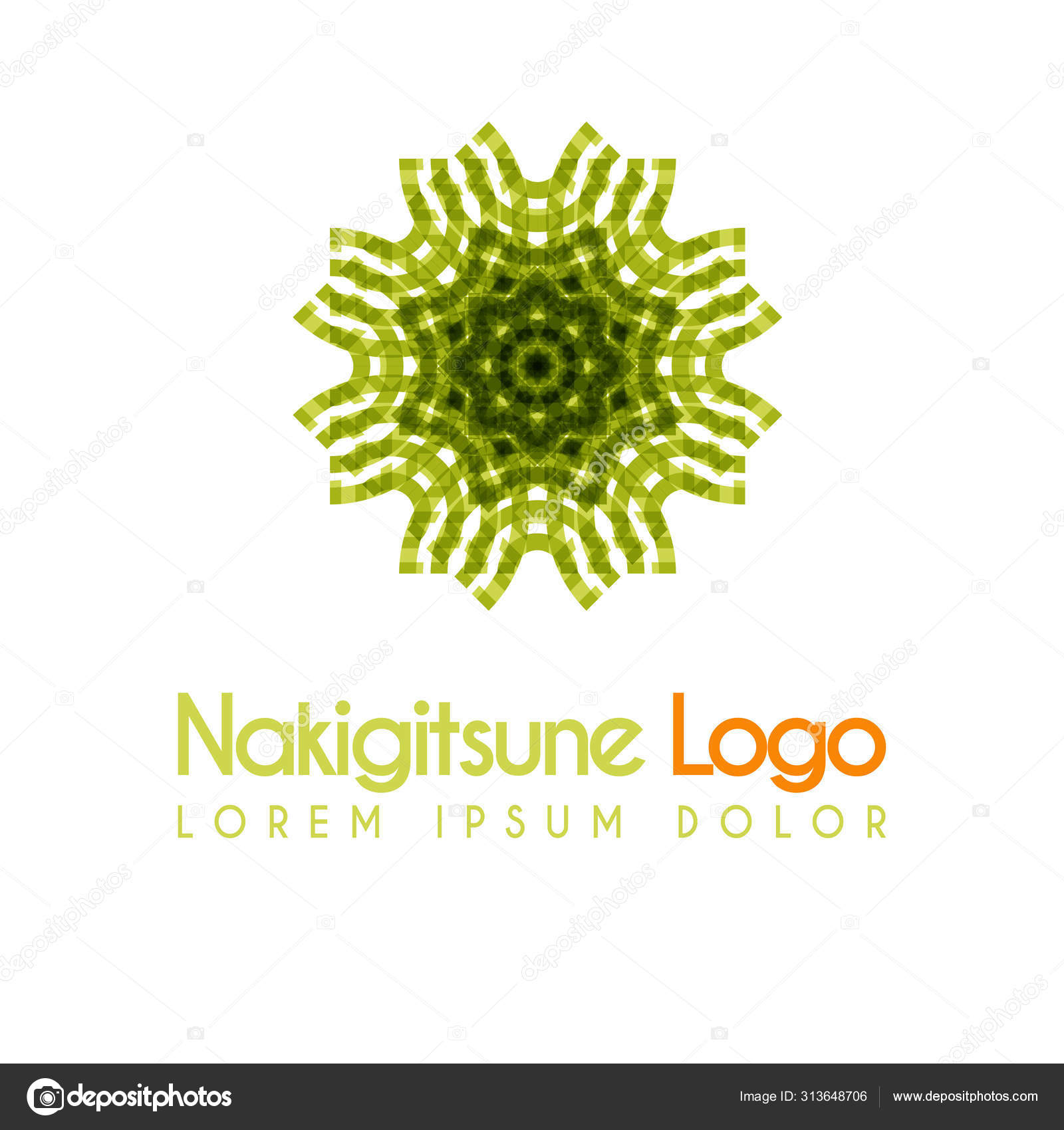 Green Yellow Flower Logos Geometric Shapes Celebration Religion