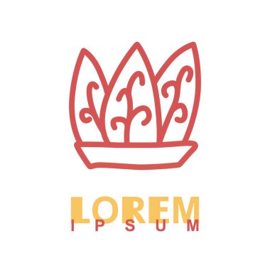 Moda ve giyim endüstrisi için uygun bir tencere logosunda pembe yaprak, orta iş ve başlangıç, bu yaprak başka birçok işletme için de kullanılabilir ve çeşitli tıplarda basılabilir.