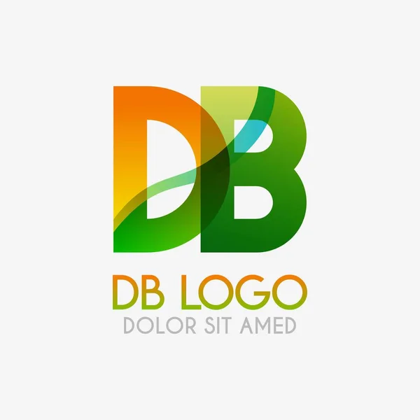 The DB logo with striking colors and gradations, modern and simple for industrial, retail, business, corporate. this BD logo made for online and offline media both web, mobile, logo, brochure, flaye — Stock Vector