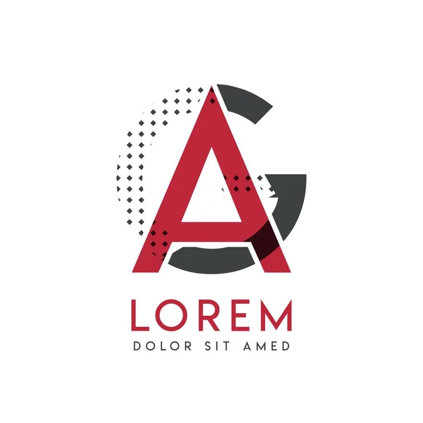 Logo Con Color Gris Rojo Que Puede Utilizar Para Las — Archivo Imágenes Vectoriales