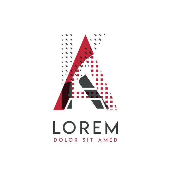 Logo Mit Grauer Und Roter Farbe Das Für Die Kreativindustrie — Stockvektor