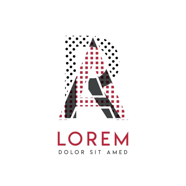 Logotipo Con Color Gris Rojo Que Puede Utilizar Para Las — Vector de stock