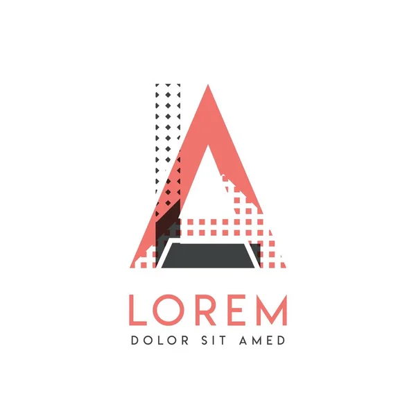 Moderne Logo Design Mit Grauer Und Pinkfarbener Farbe Die Für — Stockvektor