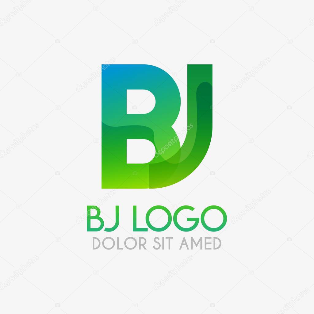 The BJ logo with striking colors and gradations, modern and simple for industrial, retail, business, corporate. this JB logo made for online and offline media both web, mobile, logo, brochure, flaye