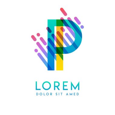 Galaksi hızı ve stili temalı Ip logosu yaratıcı ve iş endüstrisi için uygundur. Pi Letter Logosu Tüm web sayfası ortam ve mobil, basit, modern ve renkli