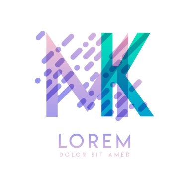 Galaksi hızı ve stili temalı Mk logosu yaratıcı ve iş endüstrisi için uygundur. Km Letter Logo tasarımı tüm web sayfası ortam ve mobil, basit, modern ve renkli