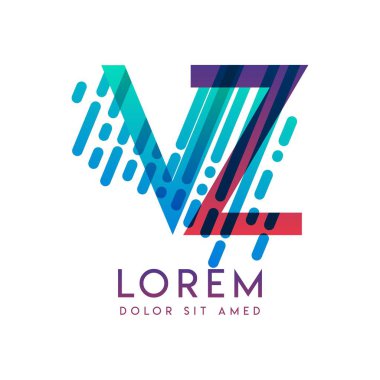 Galaksi hızı ve stili temalı Vz logosu yaratıcı ve iş endüstrisi için uygundur. Zv Letter Logo tasarımı tüm web sayfası ortam ve mobil, basit, modern ve renkli