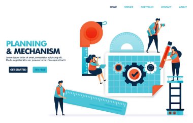 İş planında bir mekanizma planlamak. Standart işletim prosedürleri olan bir şirket inşa konsepti tasarla. Mal üretimi için makine tasarımları. Web sitesi, mobil uygulamalar, poster, pazarlama, promosyon, reklam, belge, reklam