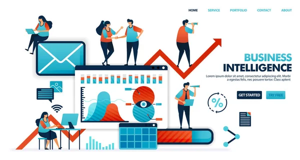 Inteligência Negócios Para Analisar Necessidade Desejo Hábito Consumidor Usar Produto — Vetor de Stock