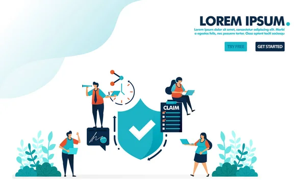 Güvenlik koruması ve güvenlik kalite garantisi için doğrulayın. Sigorta talebinde bulunmak için anket. İniş sayfası, web, afiş, mobil uygulamalar, el ilanları, poster, ui, pazarlama, tanıtım, reklam, belge, reklamlar için basit tik sembolü çizimi