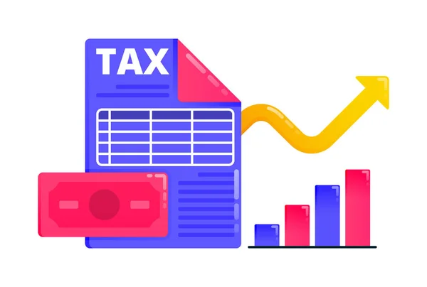 Logos Increase Economic Tax Revenue Tax Reporting Financial Income Logos — Stock Vector