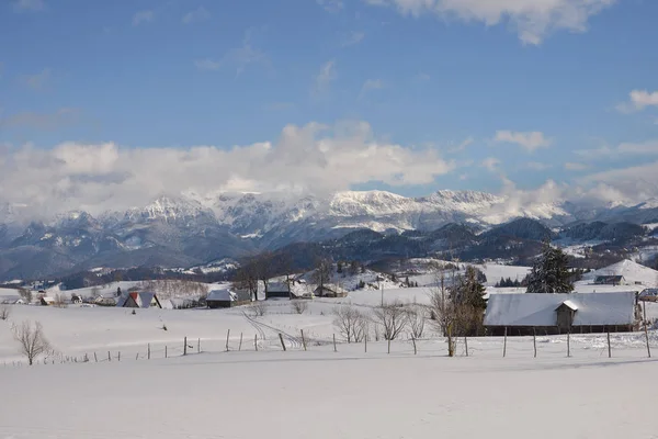 Tag Eines Winters Auf Wilden Hügeln Transsilvaniens — Stockfoto