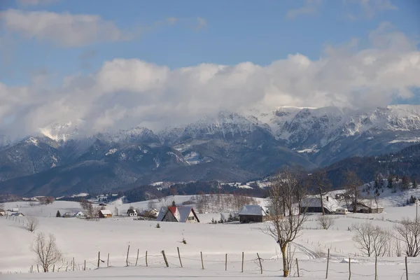 Tag Eines Winters Auf Wilden Hügeln Transsilvaniens — Stockfoto