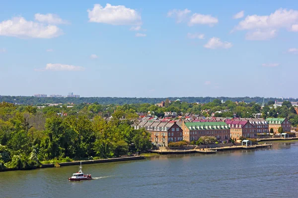 Una Vista Panorámica Del Casco Antiguo Alejandría Desde Río Potomac — Foto de Stock